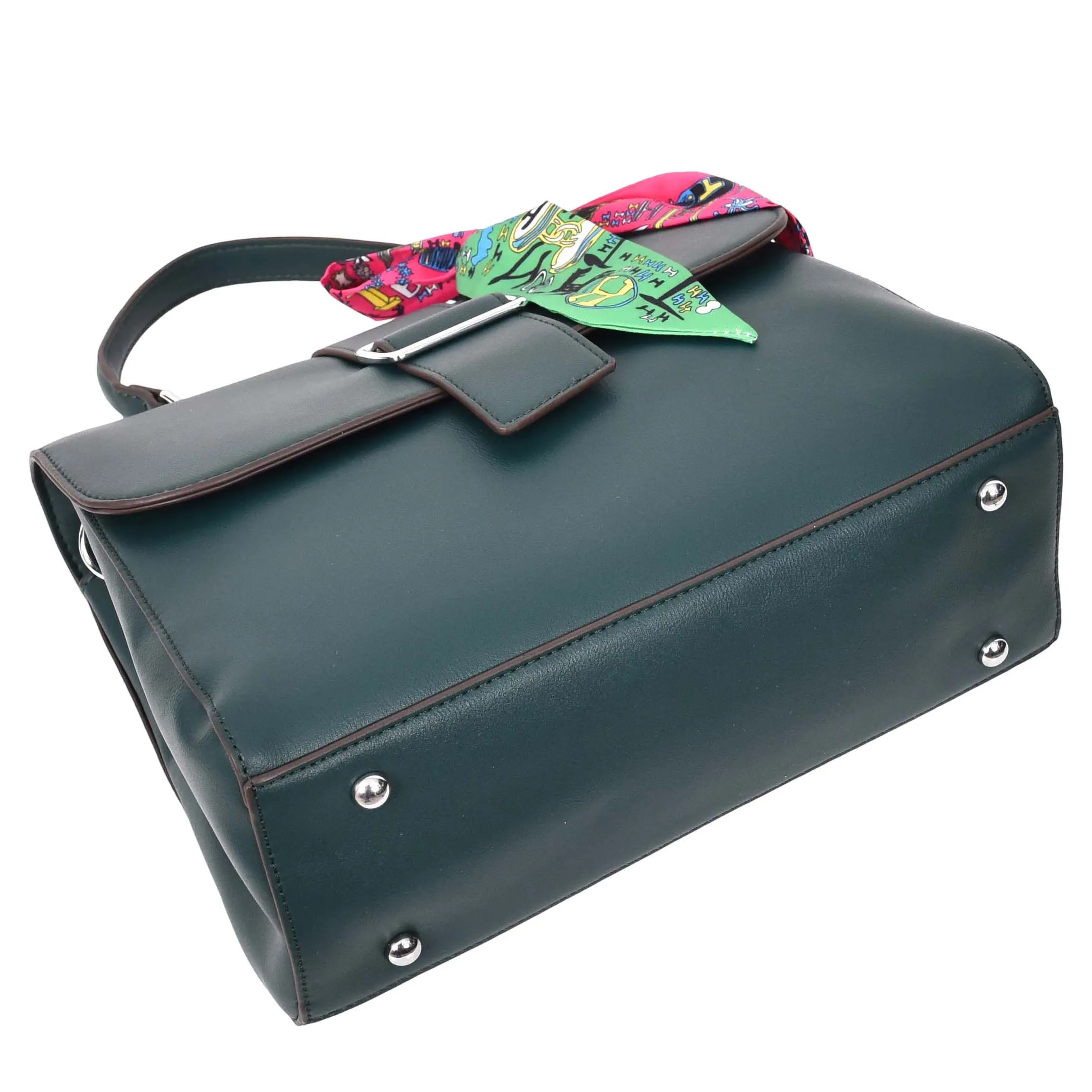 Womens Handbag Faux Leather Top Handle Doctors Bag Outgoing Fashion Tote A897 Green