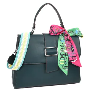 Womens Handbag Faux Leather Top Handle Doctors Bag Outgoing Fashion Tote A897 Green