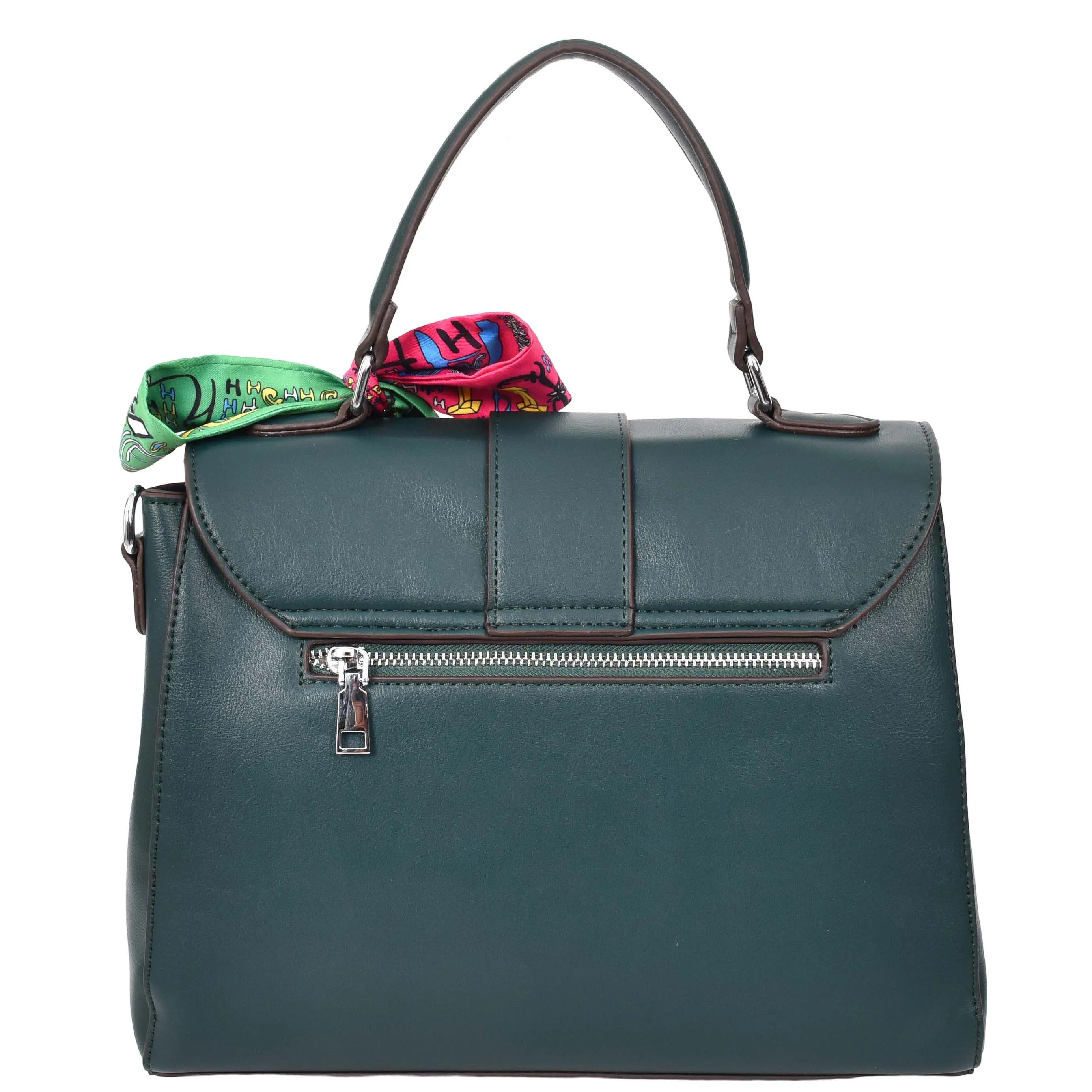 Womens Handbag Faux Leather Top Handle Doctors Bag Outgoing Fashion Tote A897 Green