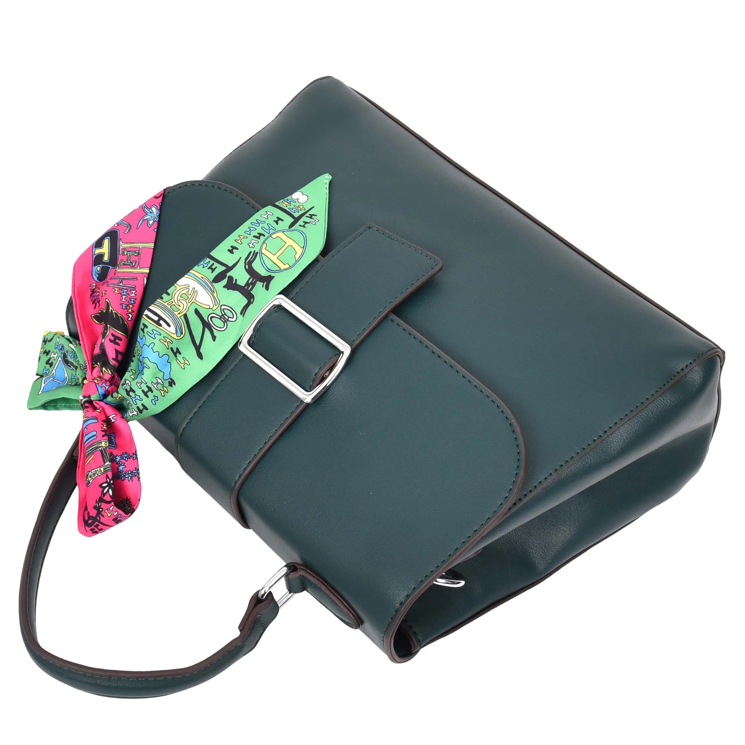 Womens Handbag Faux Leather Top Handle Doctors Bag Outgoing Fashion Tote A897 Green