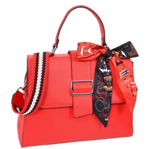 Womens Handbag Faux Leather Top Handle Doctors Bag Outgoing Fashion Tote A897 Red