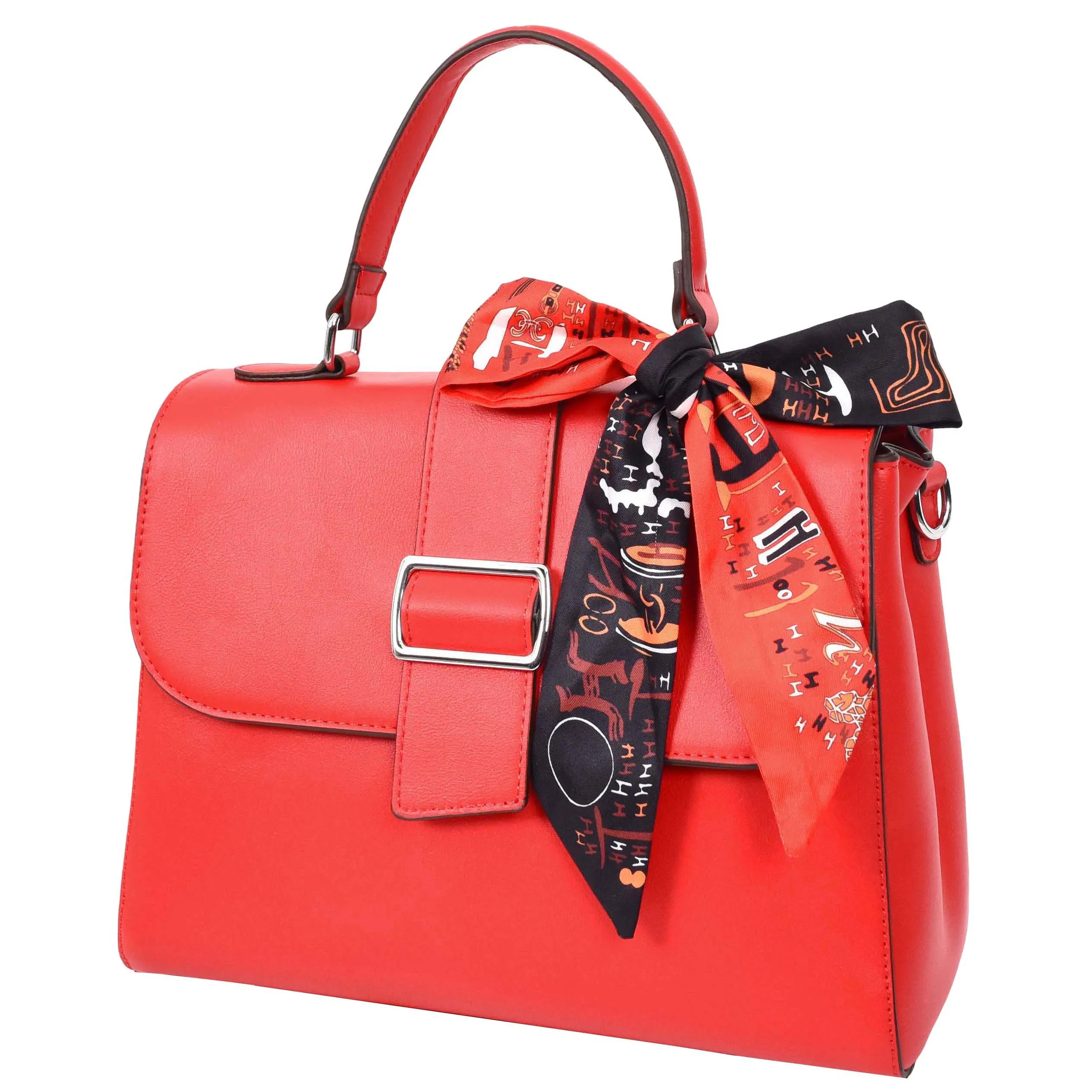 Womens Handbag Faux Leather Top Handle Doctors Bag Outgoing Fashion Tote A897 Red