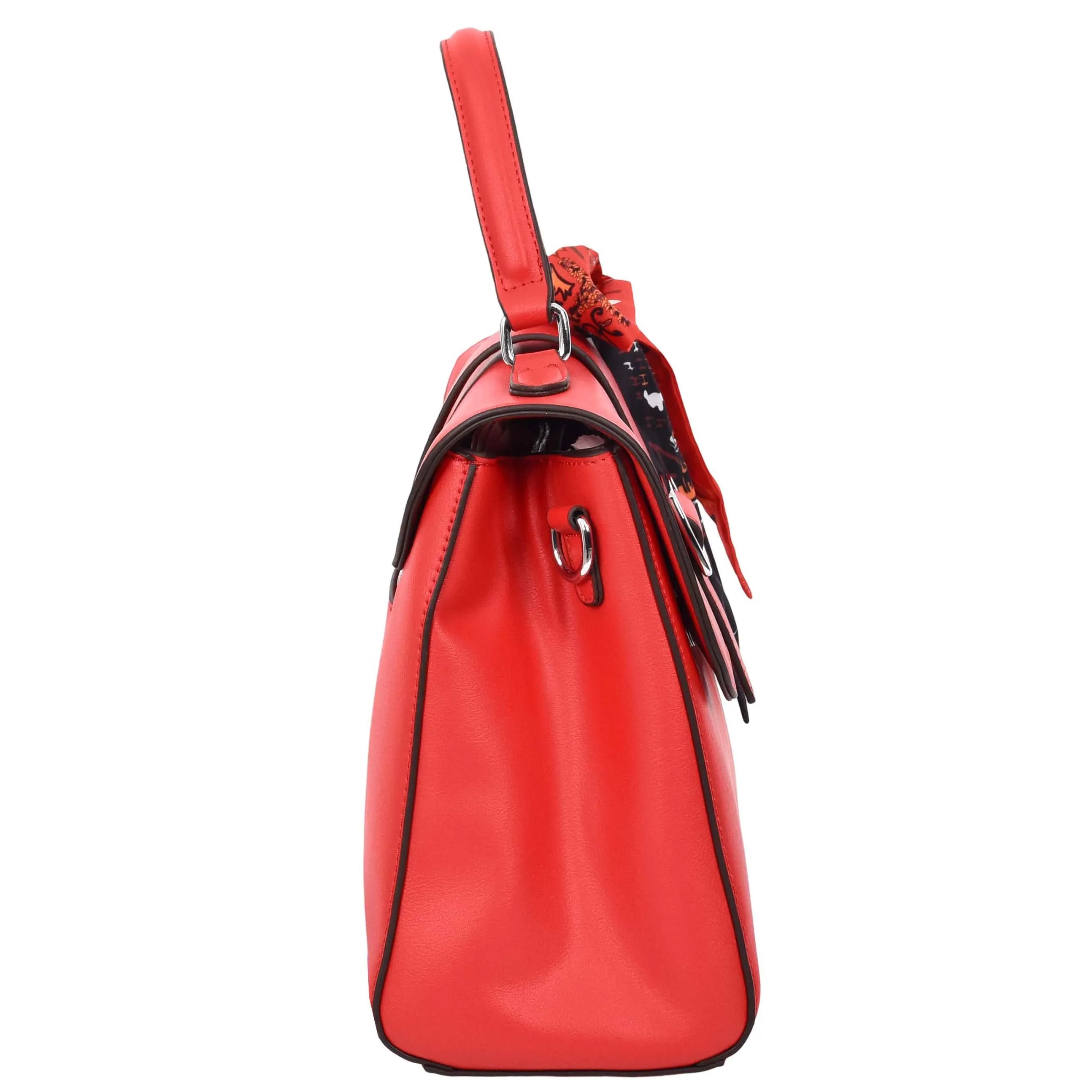 Womens Handbag Faux Leather Top Handle Doctors Bag Outgoing Fashion Tote A897 Red