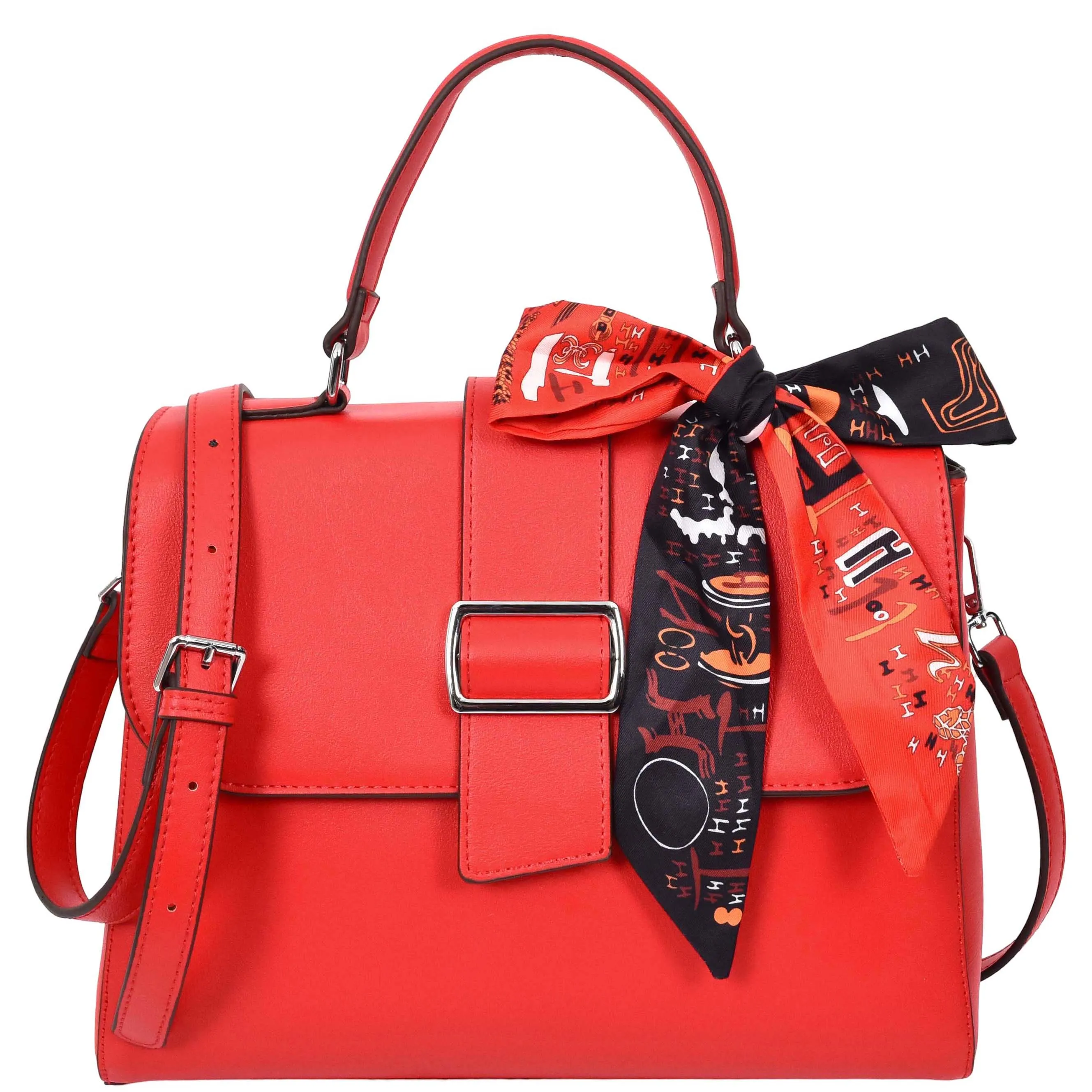 Womens Handbag Faux Leather Top Handle Doctors Bag Outgoing Fashion Tote A897 Red