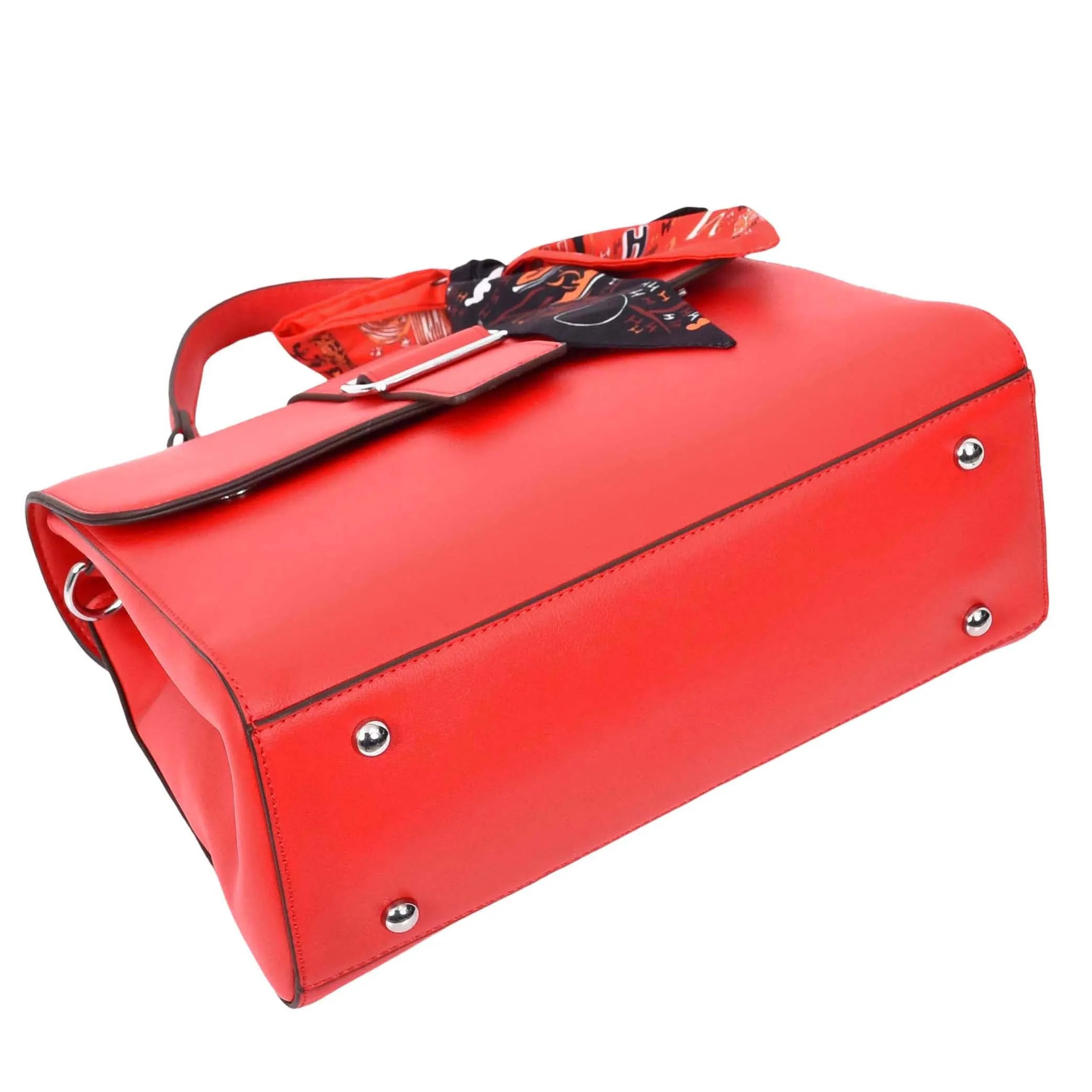 Womens Handbag Faux Leather Top Handle Doctors Bag Outgoing Fashion Tote A897 Red
