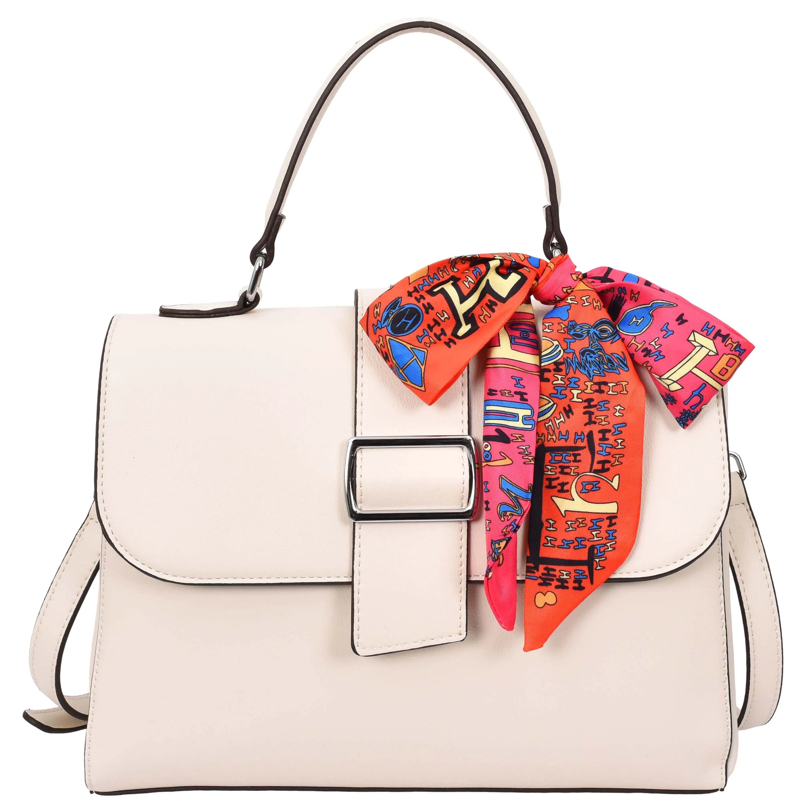 Womens Handbag Faux Leather Top Handle Doctors Bag Outgoing Fashion Tote A897 White