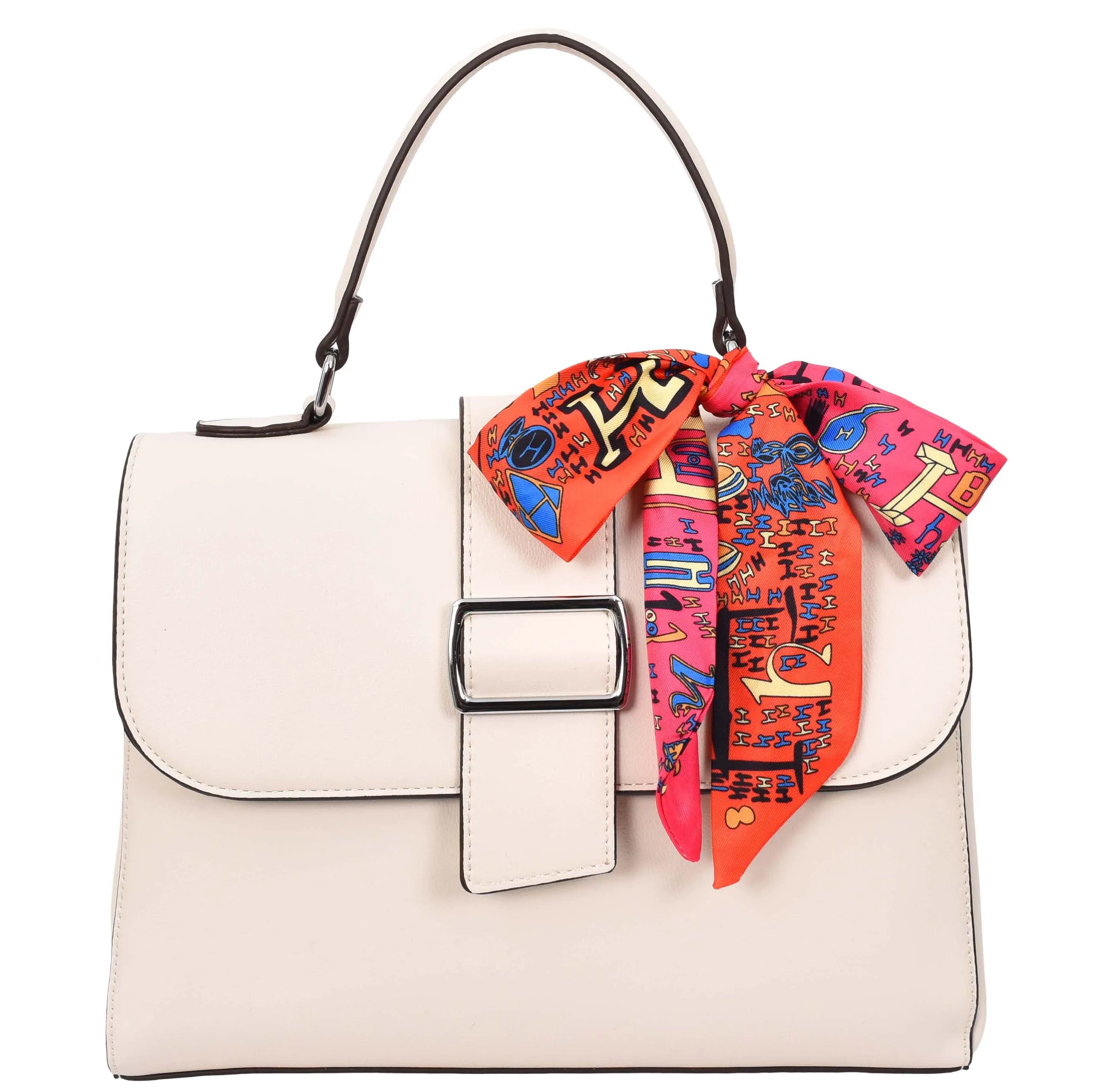 Womens Handbag Faux Leather Top Handle Doctors Bag Outgoing Fashion Tote A897 White
