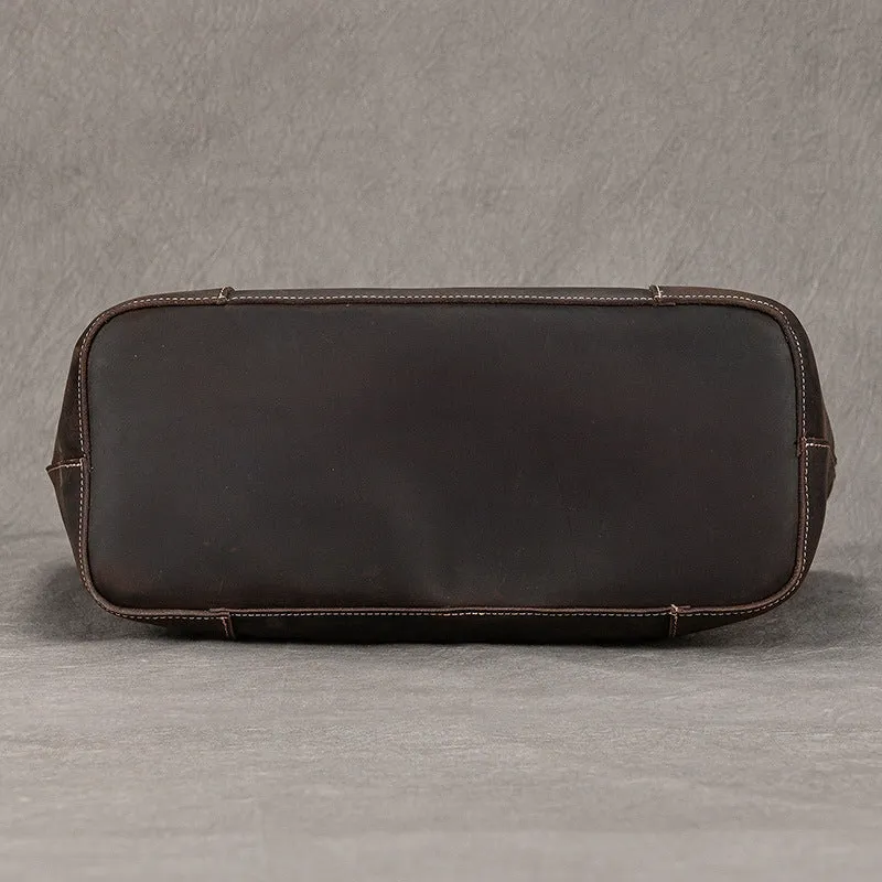 Women's Leather Commuter Hand-carrying Bag Large Capacity