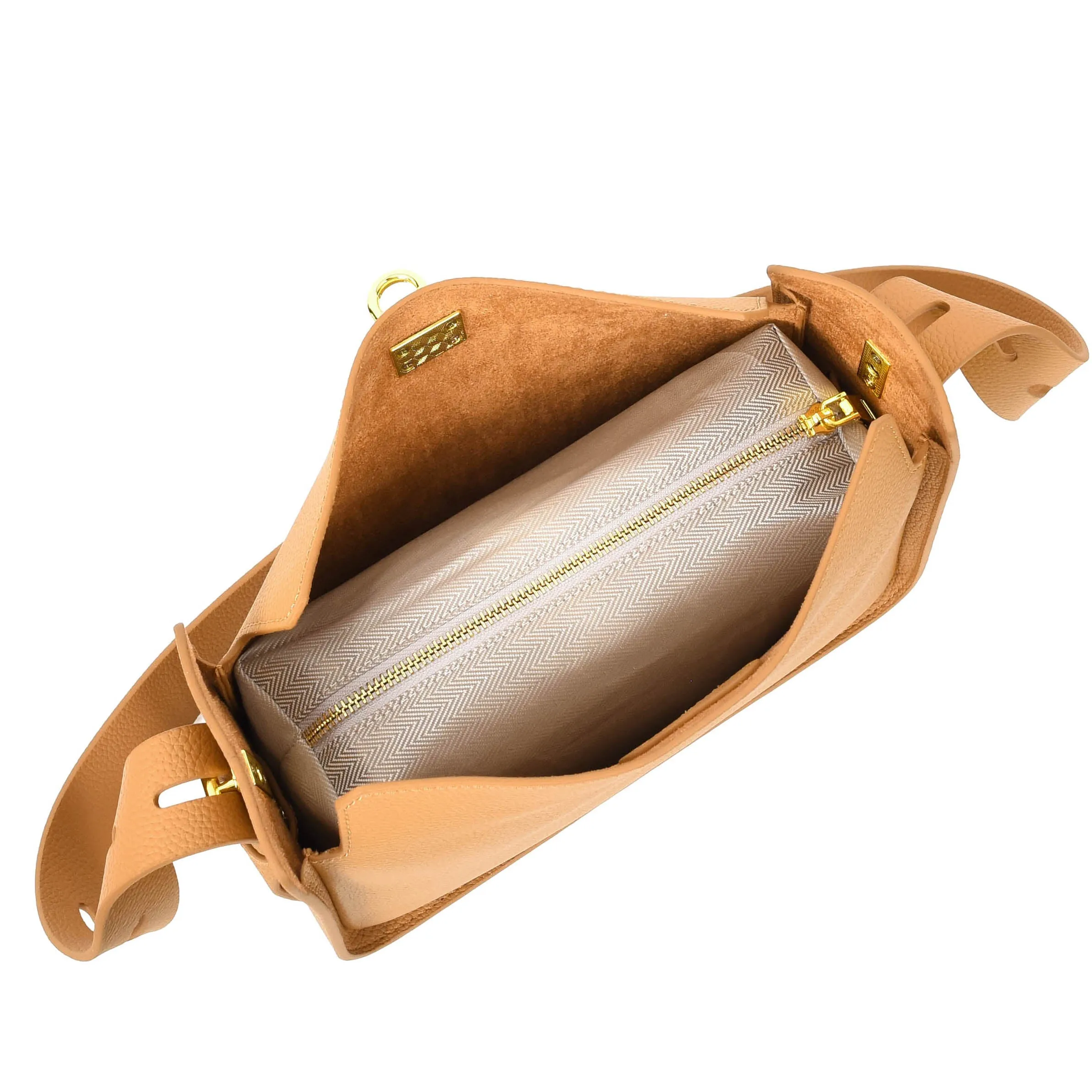 Womens Real Leather Shoulder Bag Casual Box Shape Hobo Handbag A060 Camel