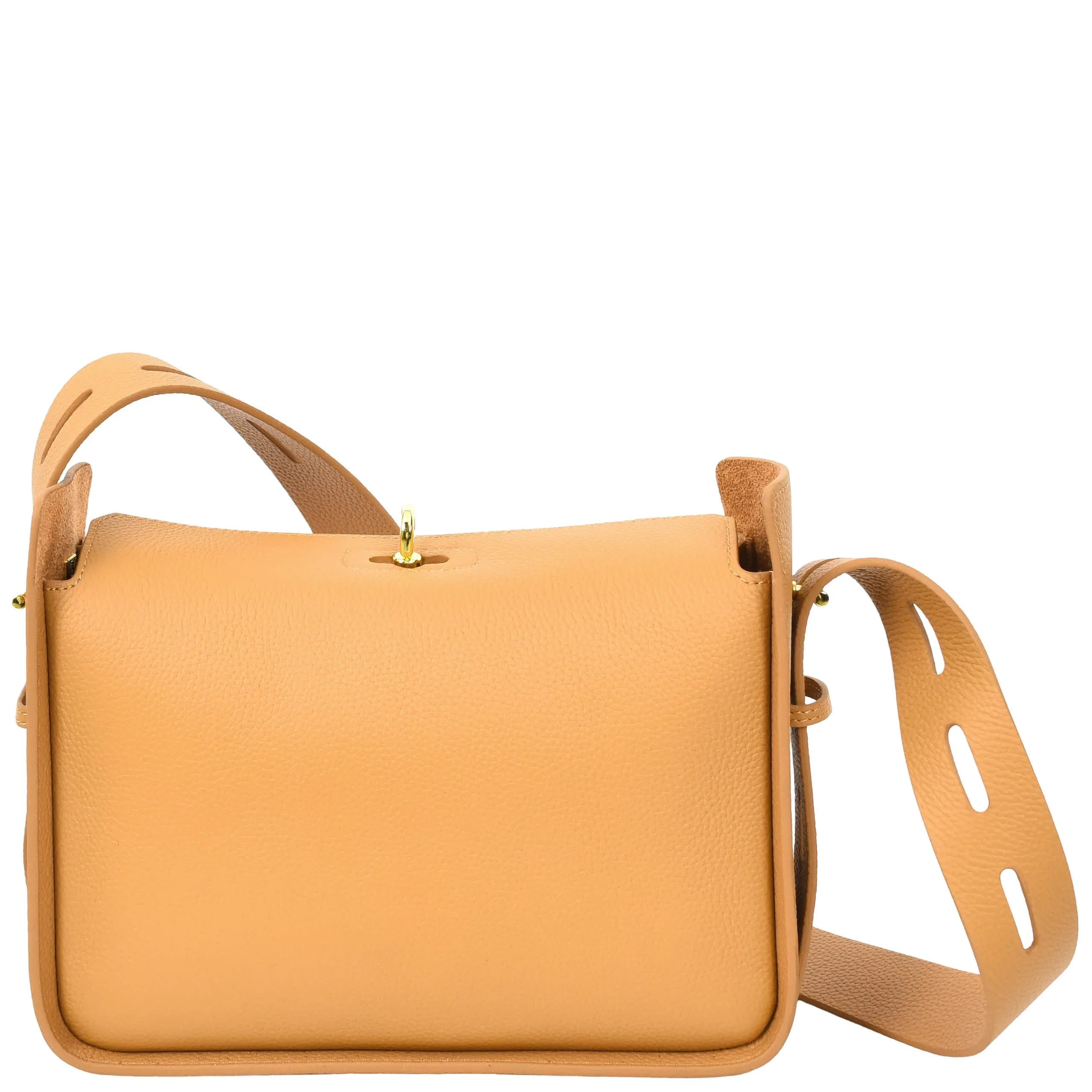 Womens Real Leather Shoulder Bag Casual Box Shape Hobo Handbag A060 Camel