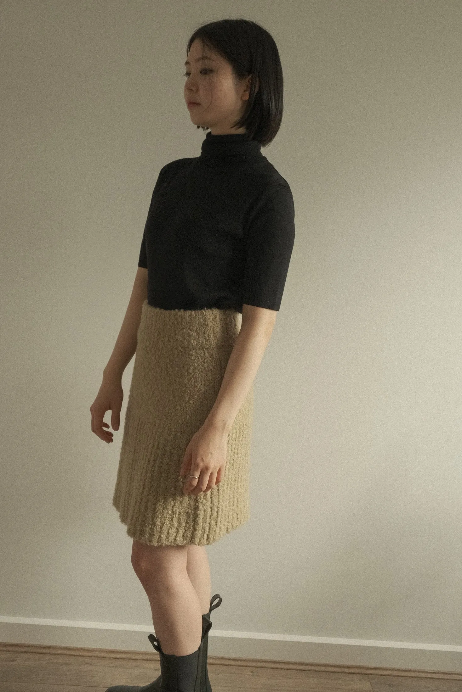 Wool Alpaca Knit Skirt