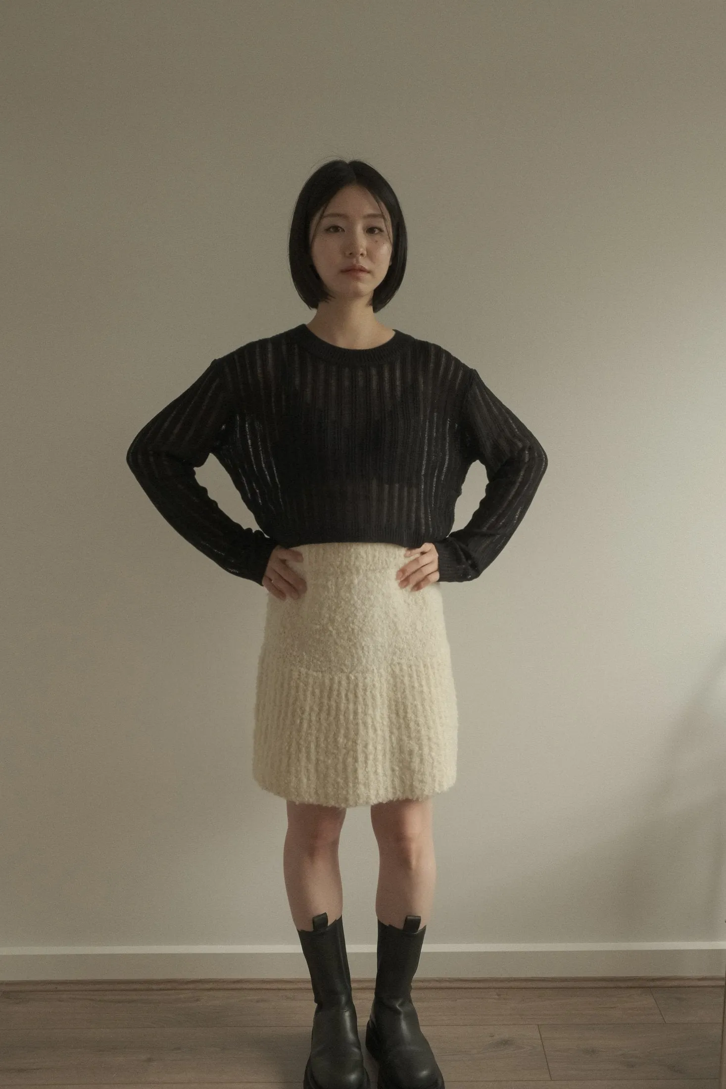 Wool Alpaca Knit Skirt