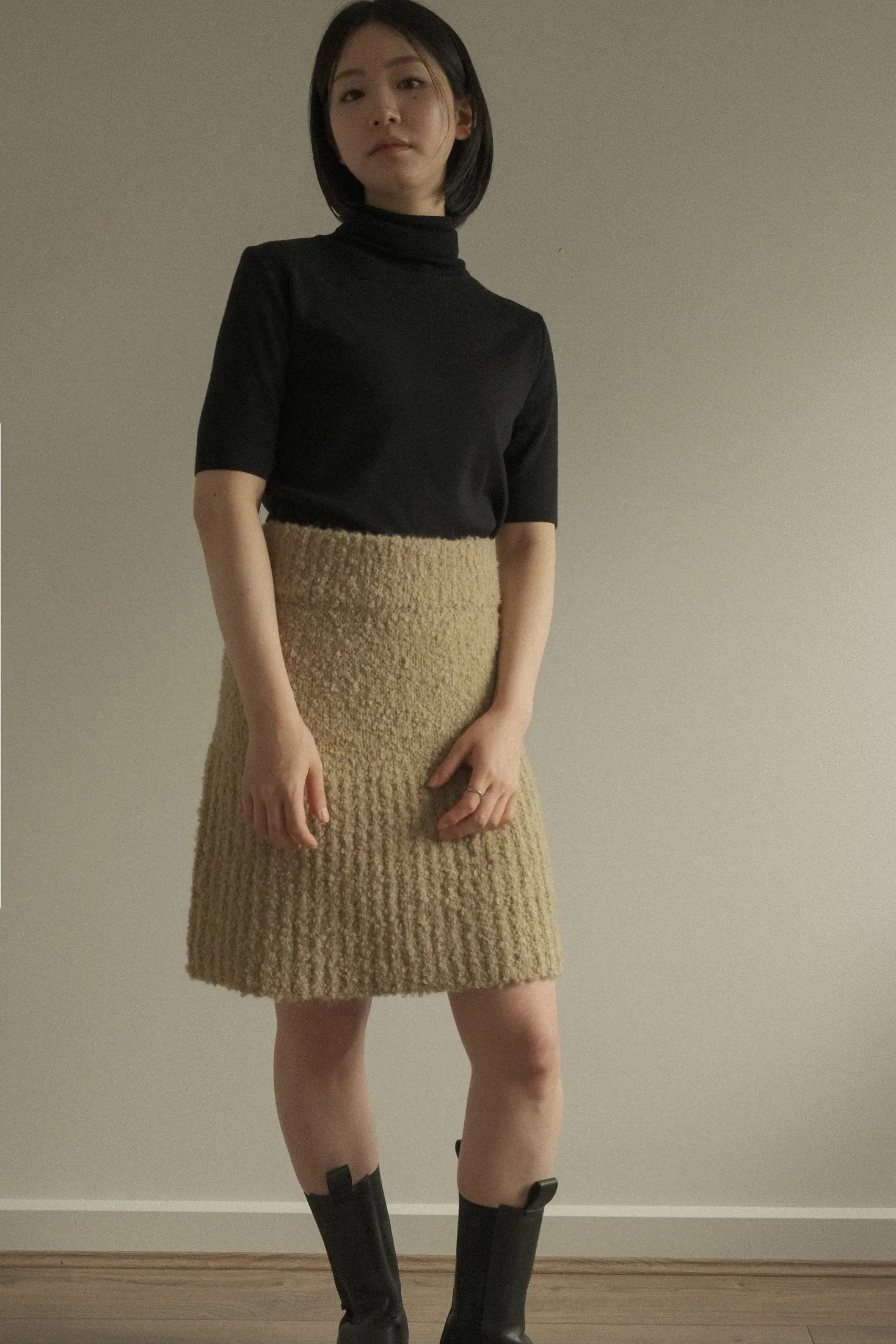 Wool Alpaca Knit Skirt