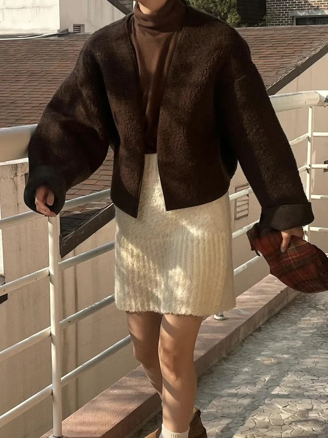 Wool Alpaca Knit Skirt