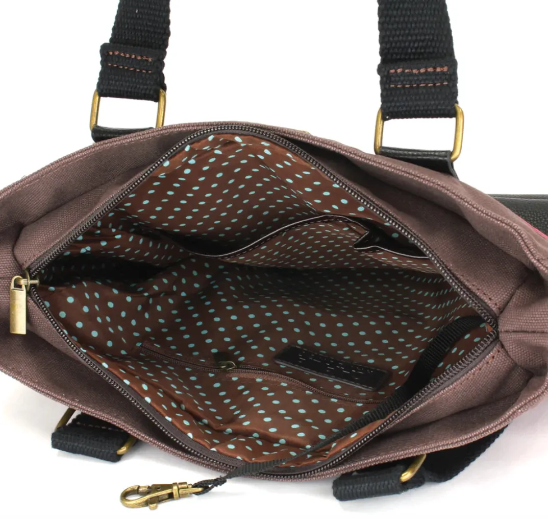 Work Tote - Owl olive stripe