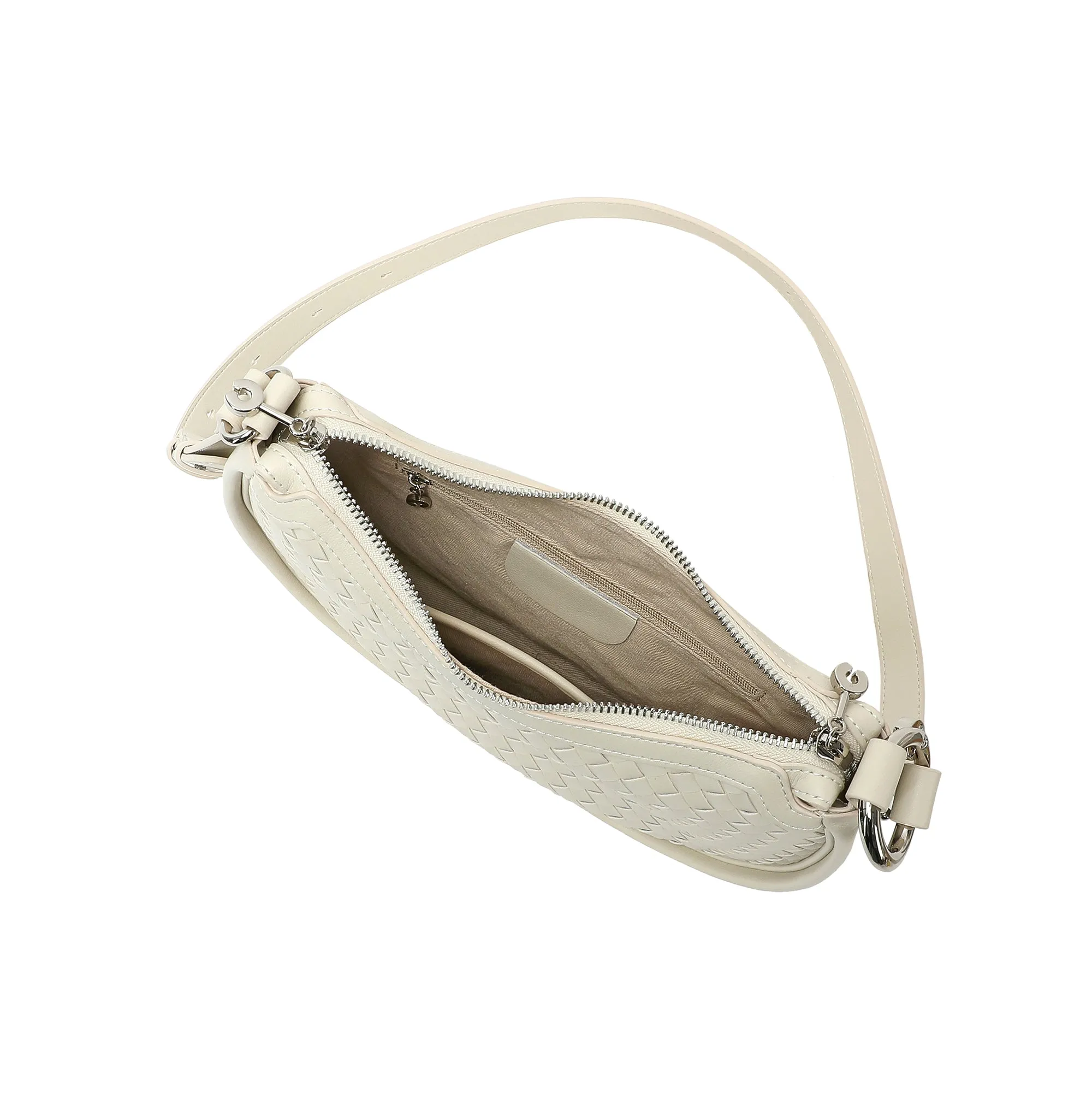 Woven-Leather Shoulder Bag