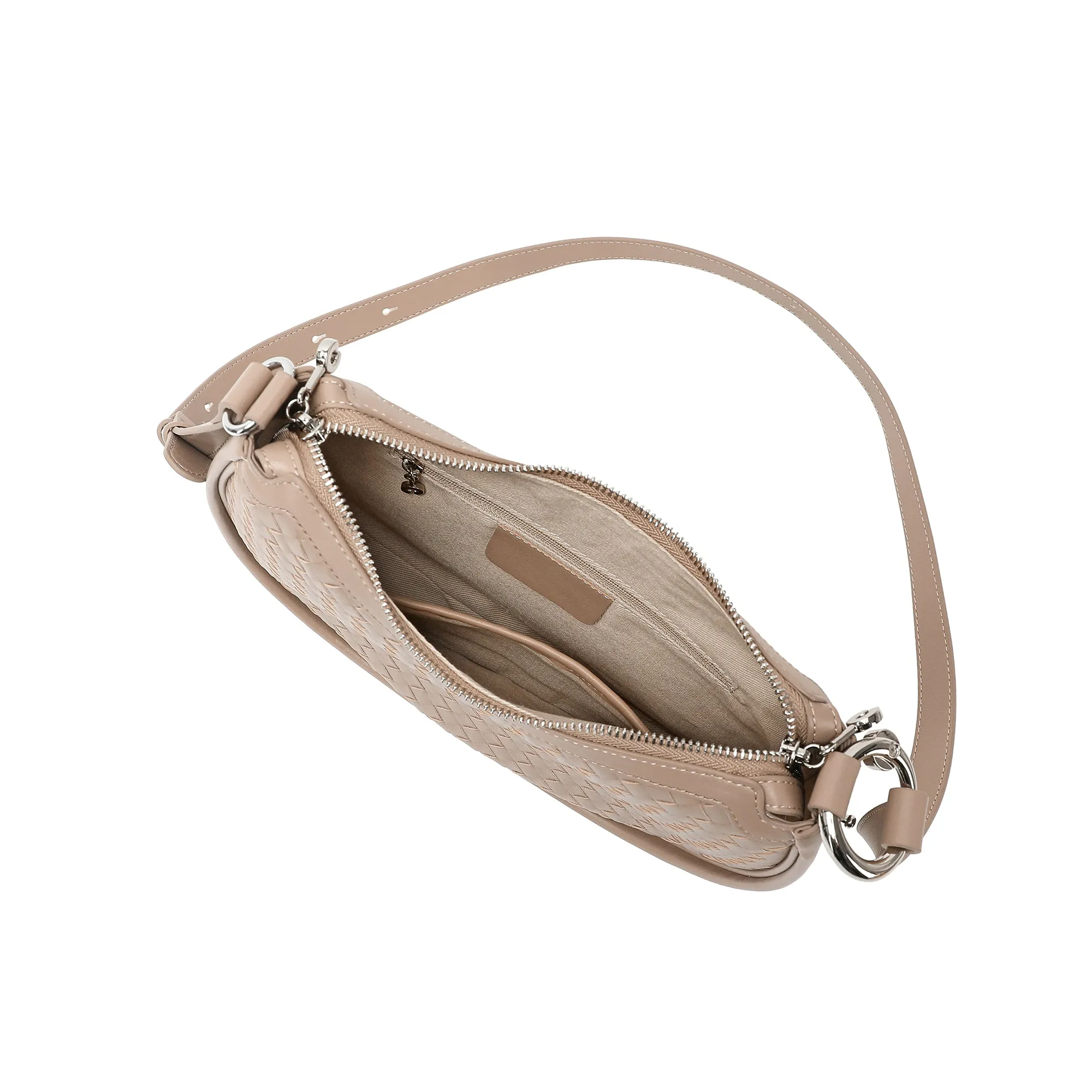 Woven-Leather Shoulder Bag