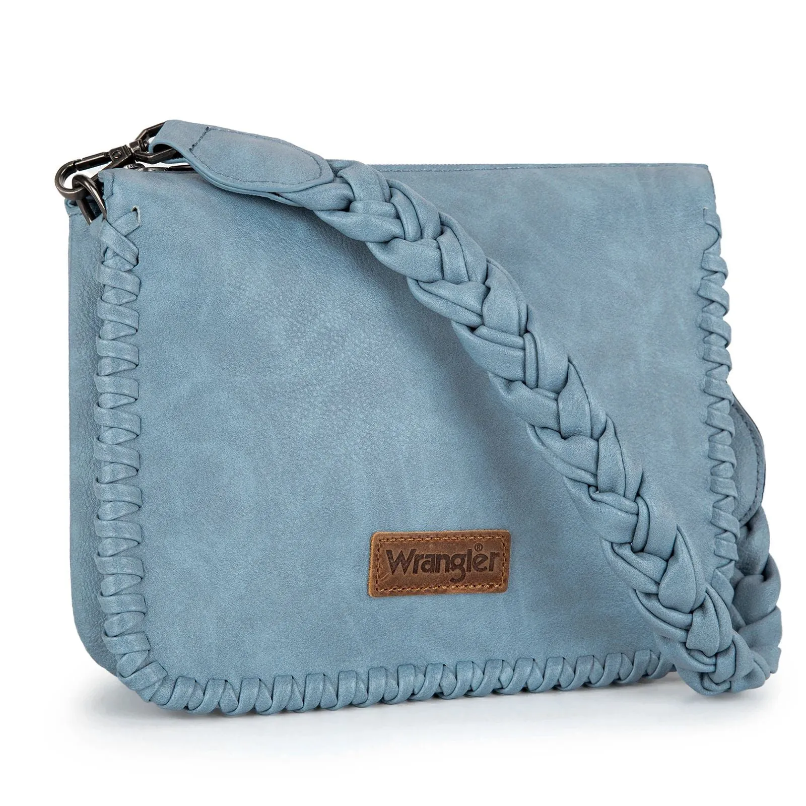 Wrangler Whipstitch Braided Strap Hobo/Crossbody Bag