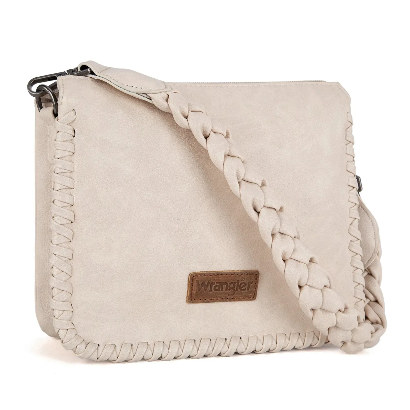 Wrangler Whipstitch Braided Strap Hobo/Crossbody Bag
