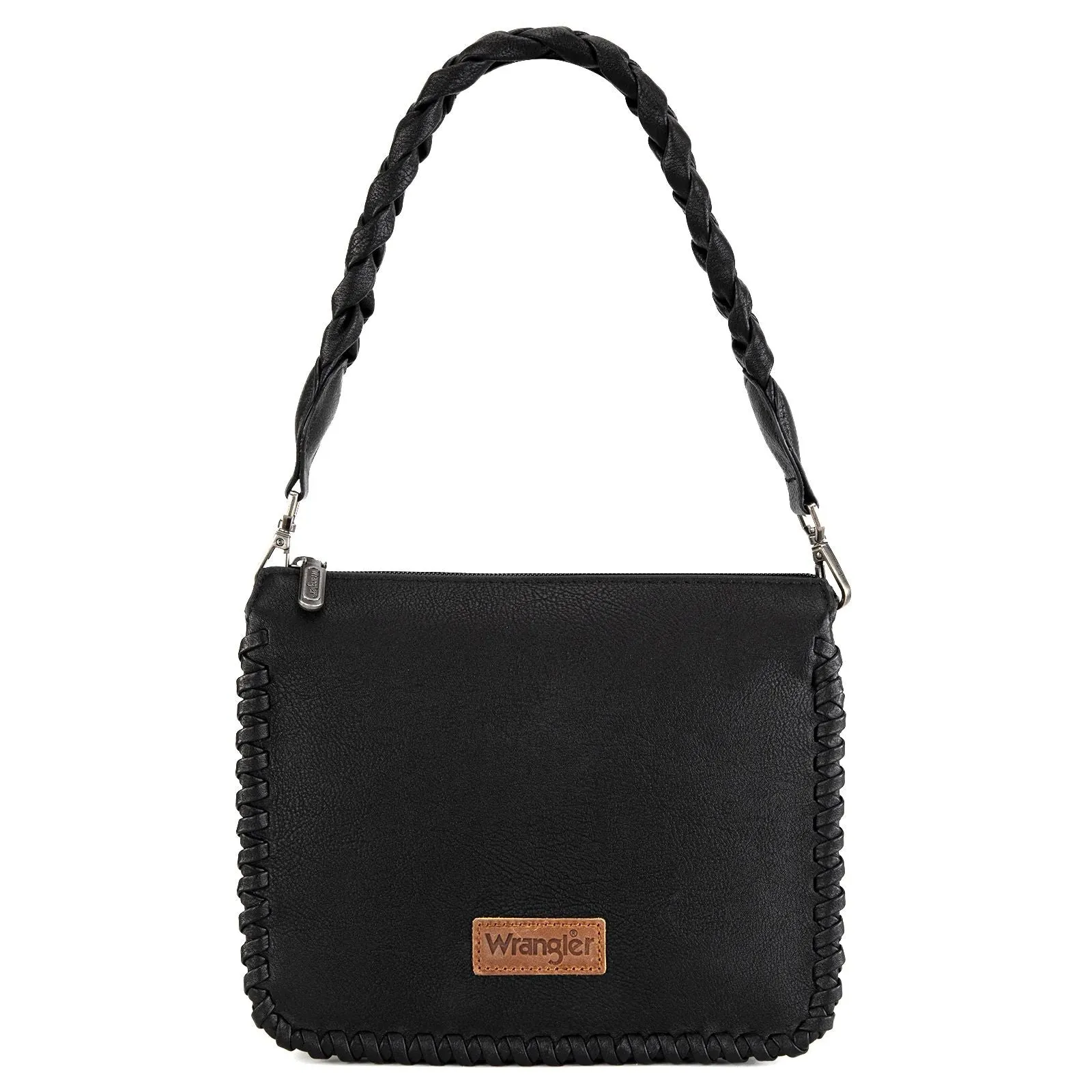 Wrangler Whipstitch Braided Strap Hobo/Crossbody Bag