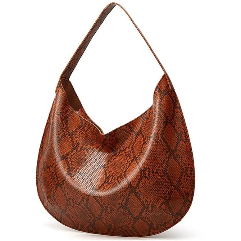 Yasika Serpentine Prints Hobo Bags - 6 Colors