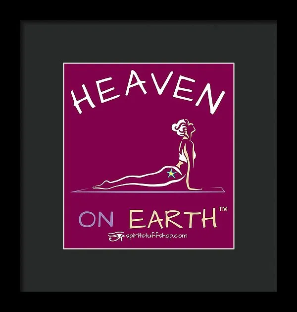 Yoga Heaven On Earth - Framed Print
