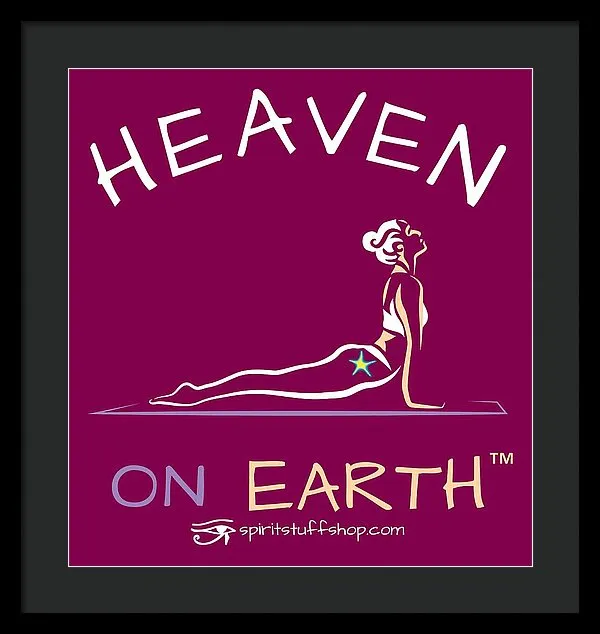 Yoga Heaven On Earth - Framed Print