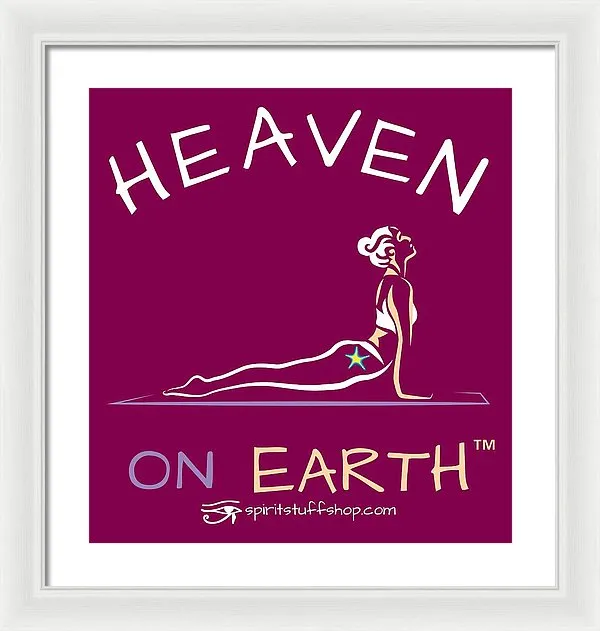 Yoga Heaven On Earth - Framed Print