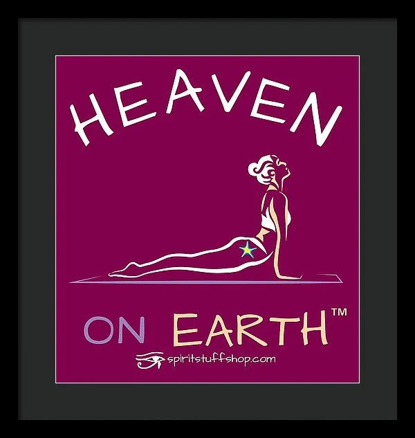 Yoga Heaven On Earth - Framed Print