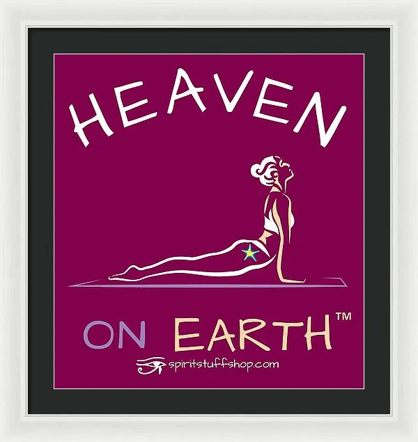 Yoga Heaven On Earth - Framed Print