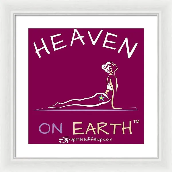 Yoga Heaven On Earth - Framed Print