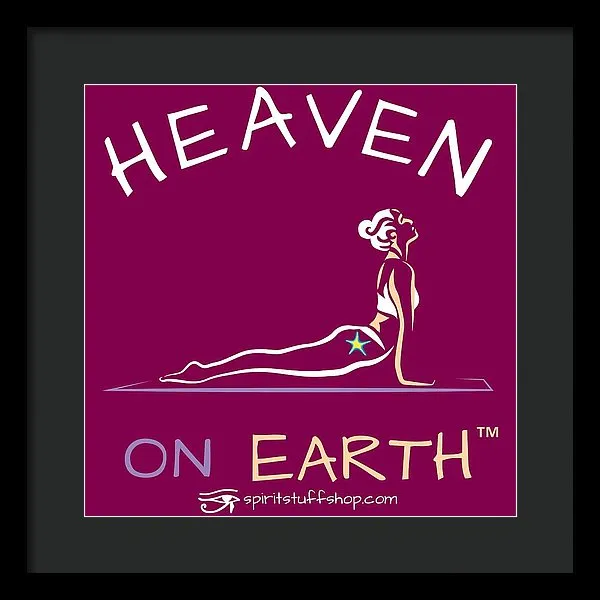 Yoga Heaven On Earth - Framed Print