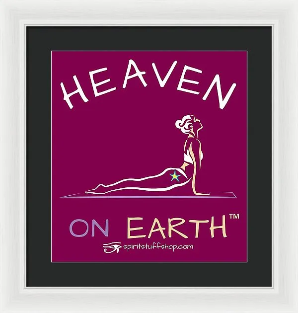 Yoga Heaven On Earth - Framed Print