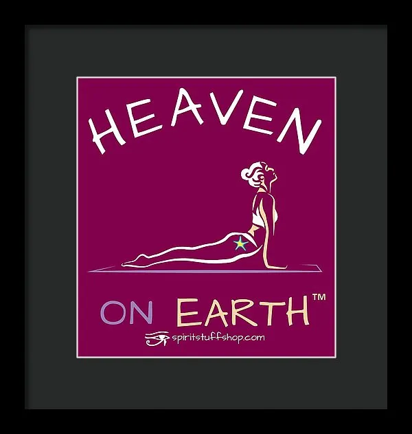 Yoga Heaven On Earth - Framed Print
