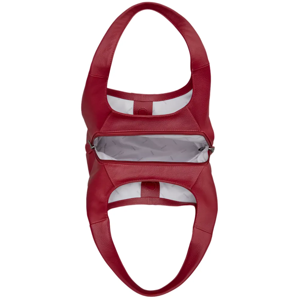 Yoshi Meehan Cherry Red Leather Shoulder Bag