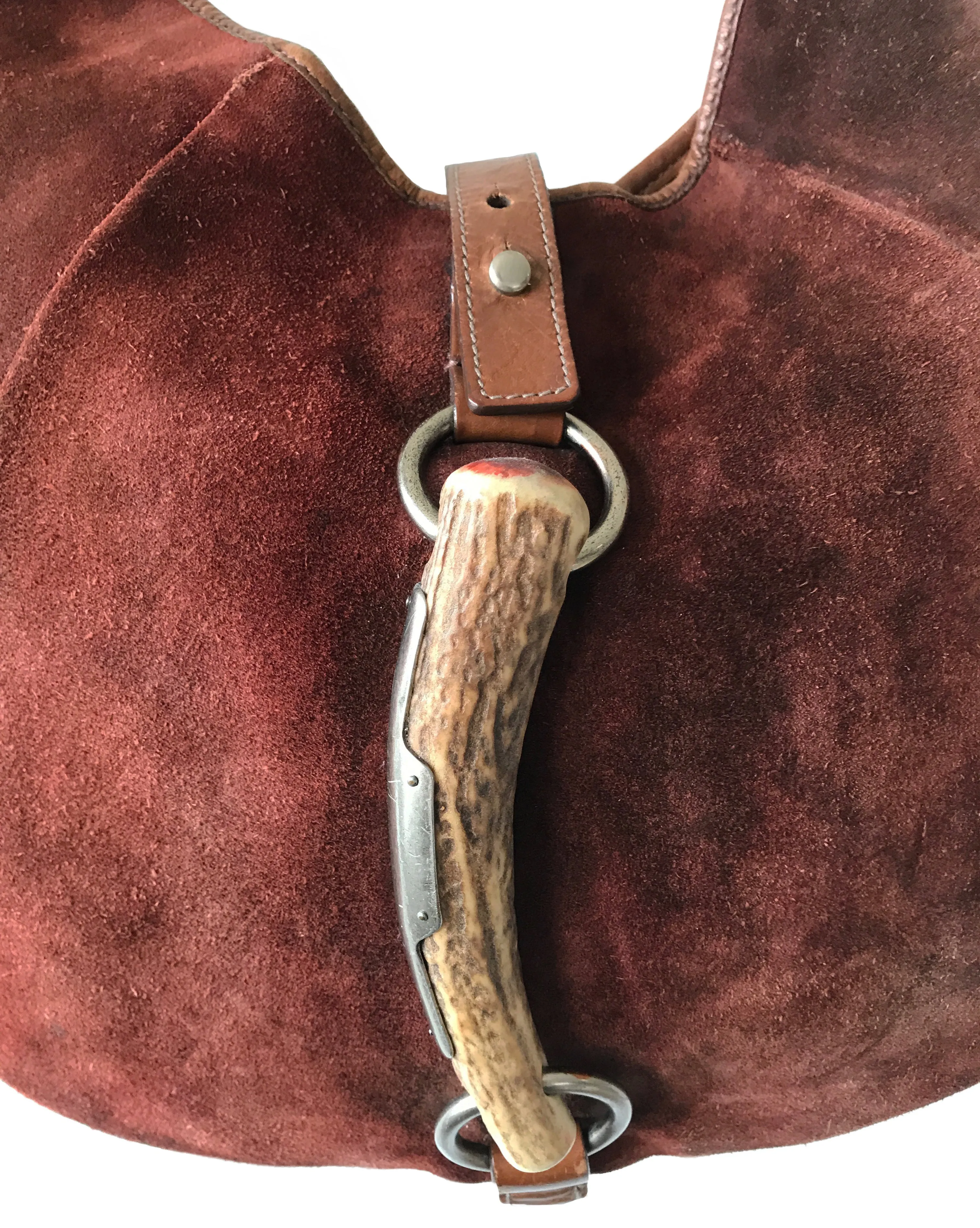 Yves Saint Laurent by Tom Ford Brown Suede Mombasa bag