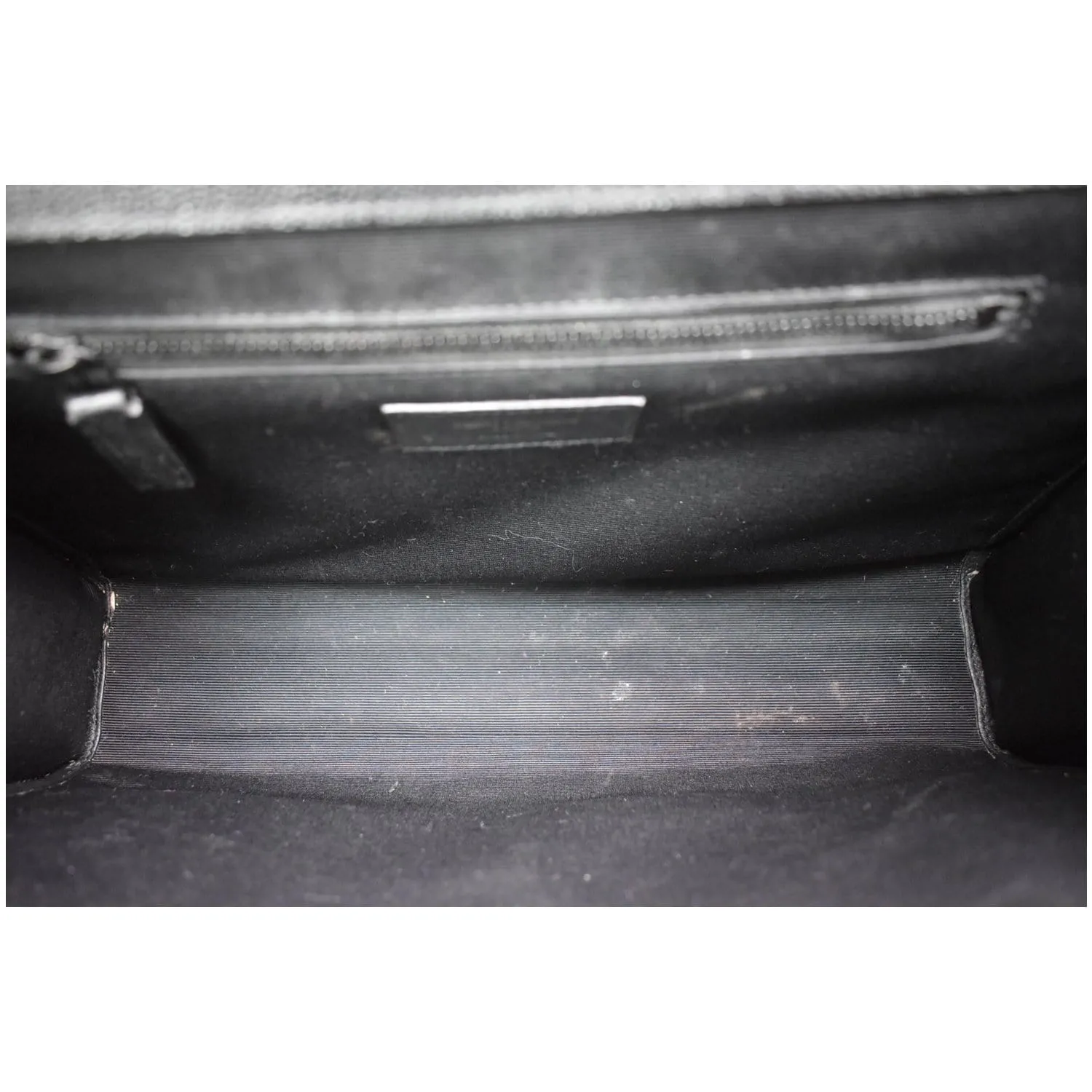 YVES SAINT LAURENT Envelope Large Grain De Poudre Leather Shoulder Bag Black