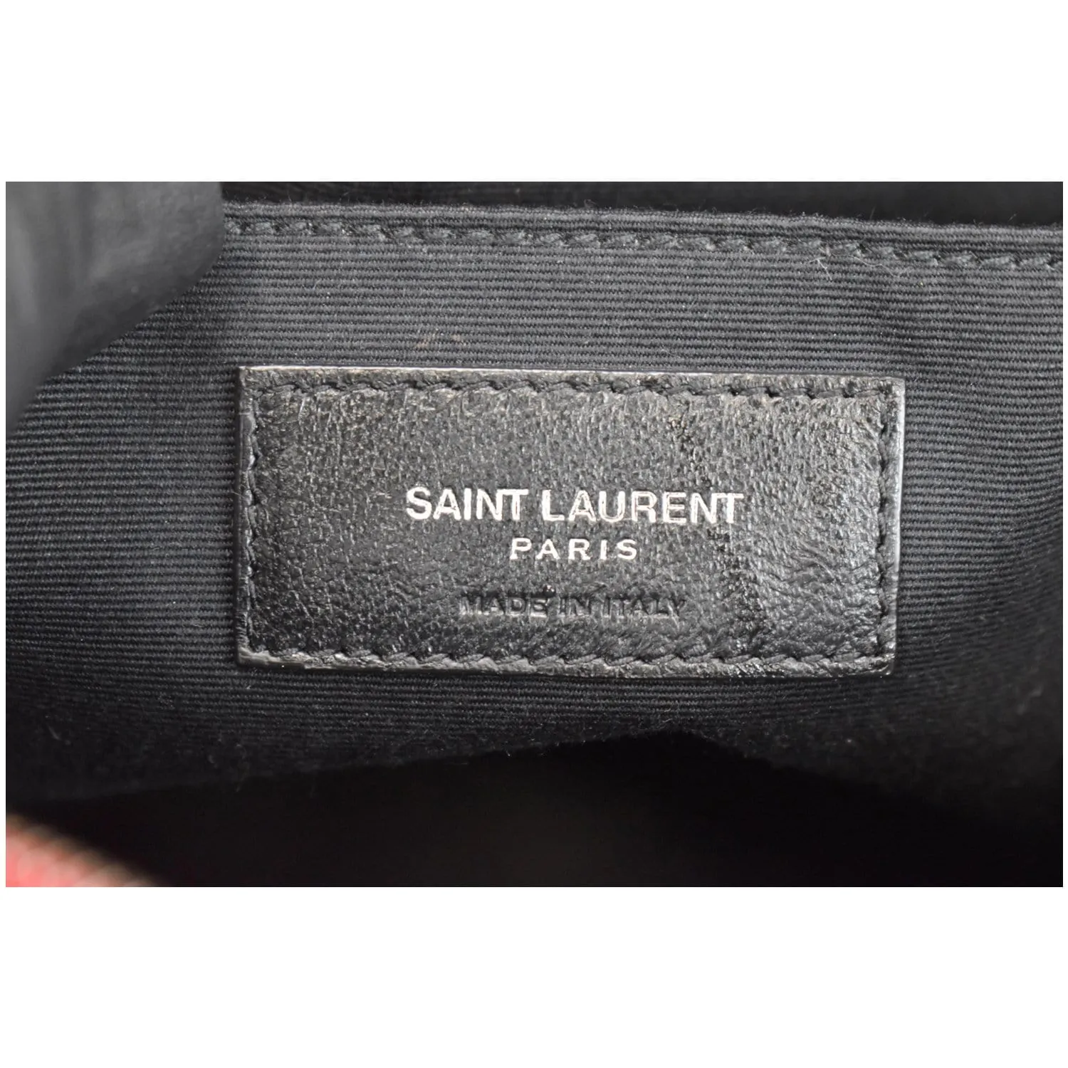 YVES SAINT LAURENT Lou Camera Monogram Leather Shoulder Bag Red