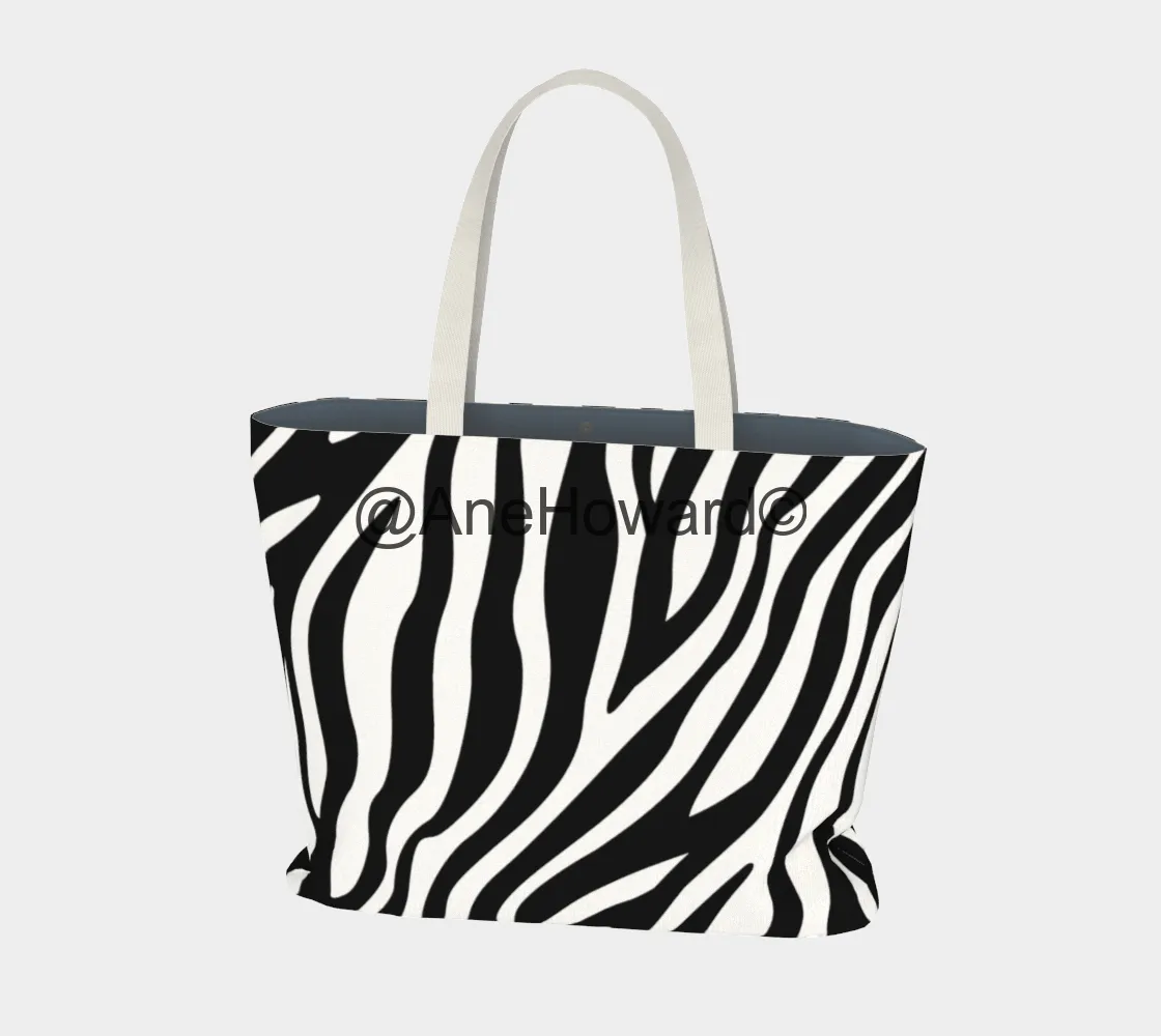 Zebra Oversized Cotton Tote Bag