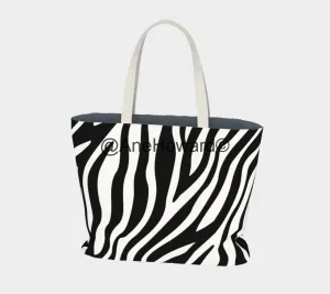 Zebra Oversized Cotton Tote Bag