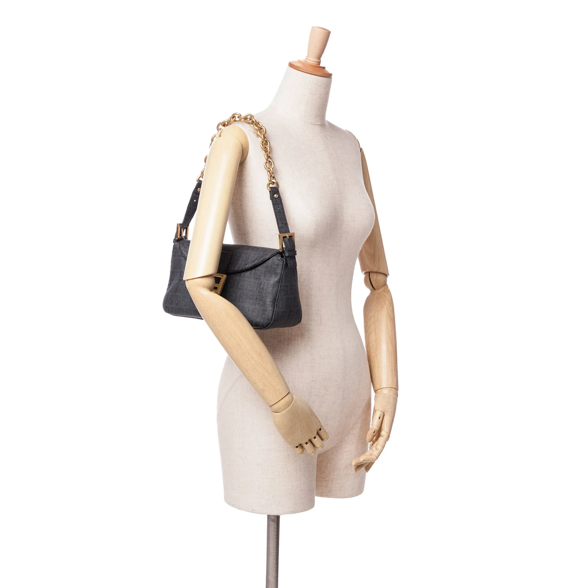 Zucchino Spalmati Double Flap Chain Shoulder Bag
